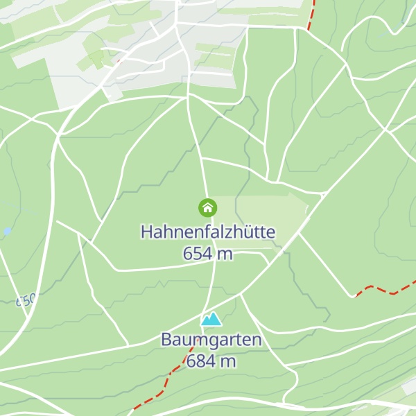 Map of Hahnenfalzhütte
