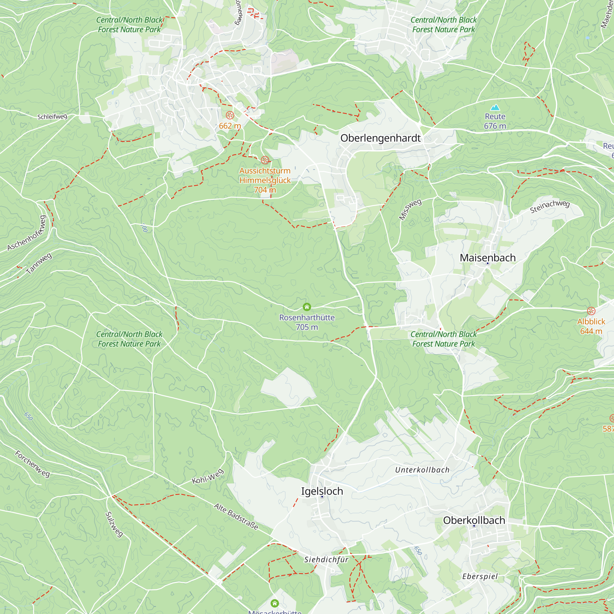 Rosenharthütte map