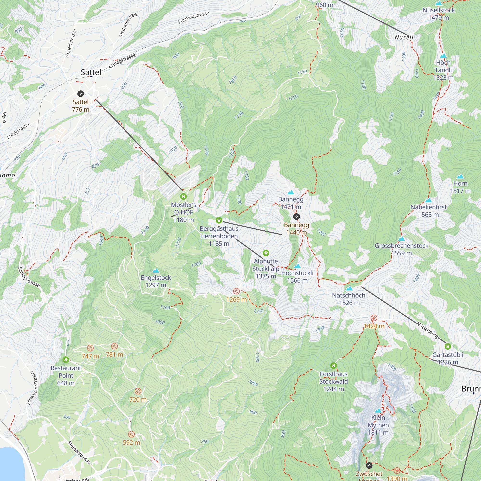 Skihaus Hochstuckli map