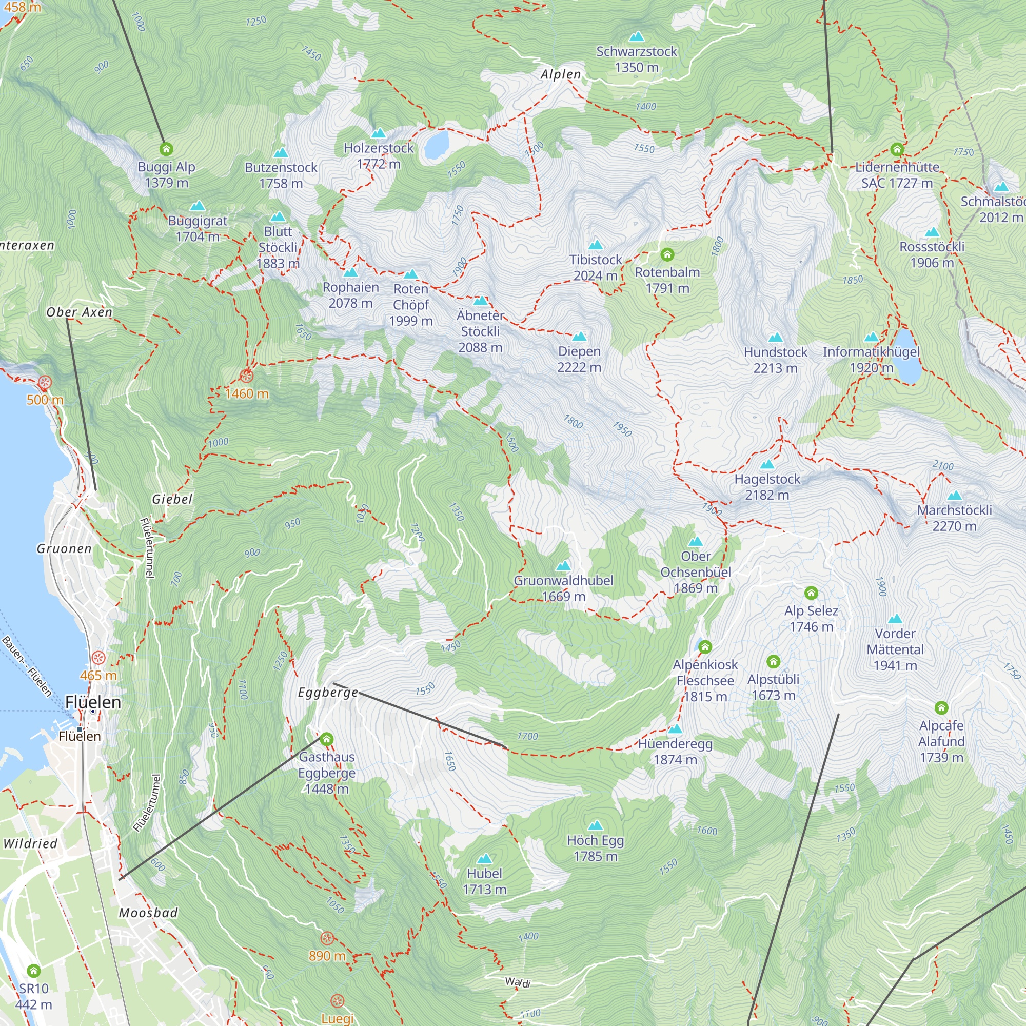 Unter Hüttenboden map