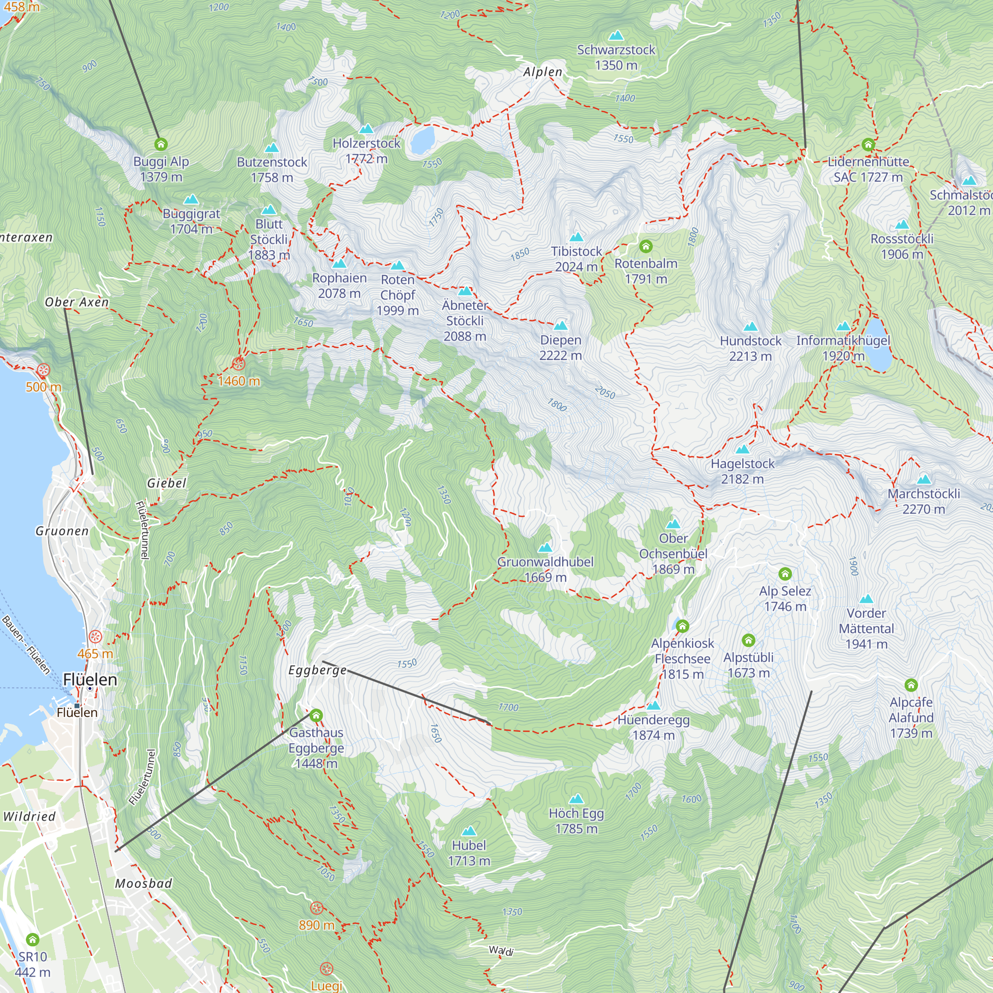Unter Hüttenboden map