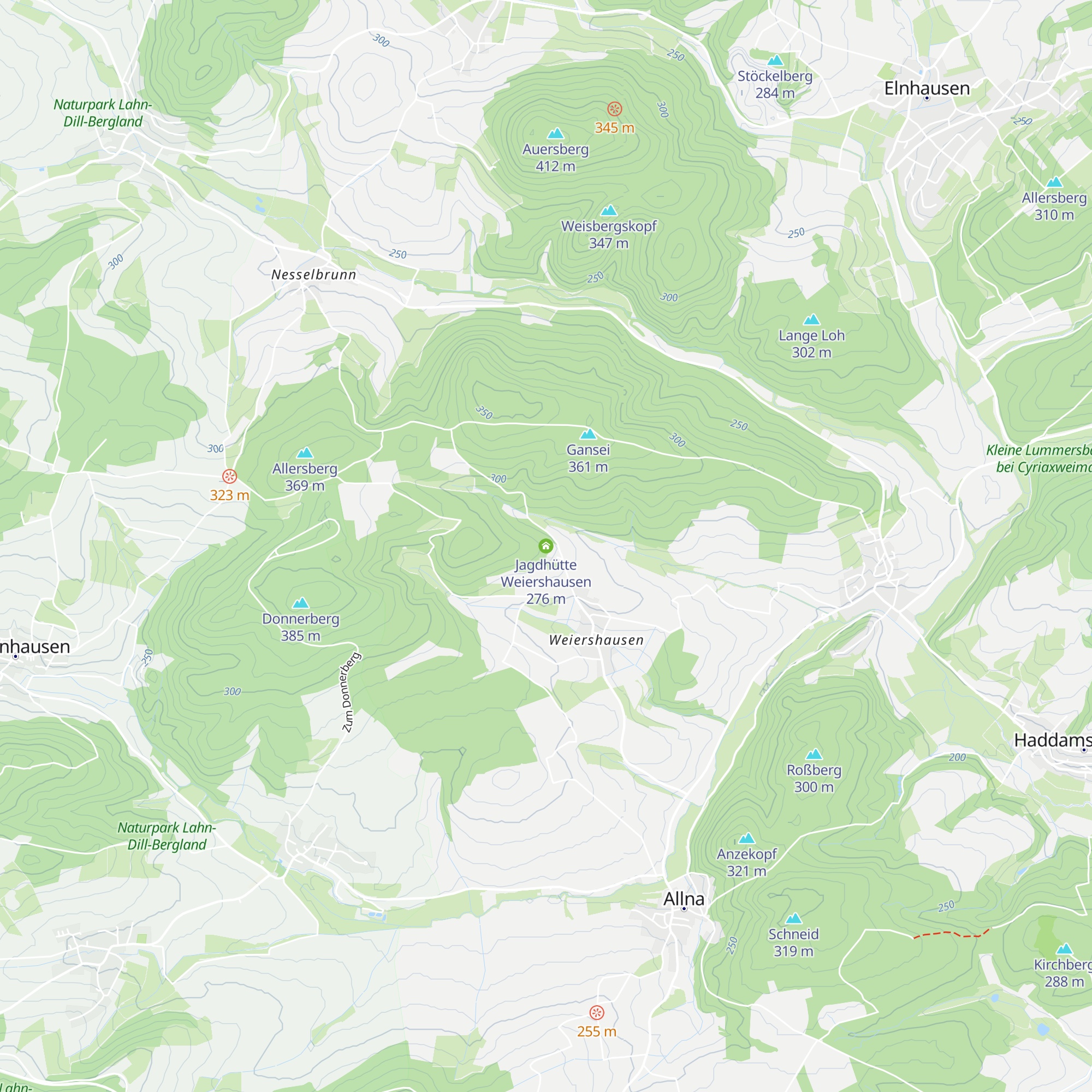 Jagdhütte Weiershausen map
