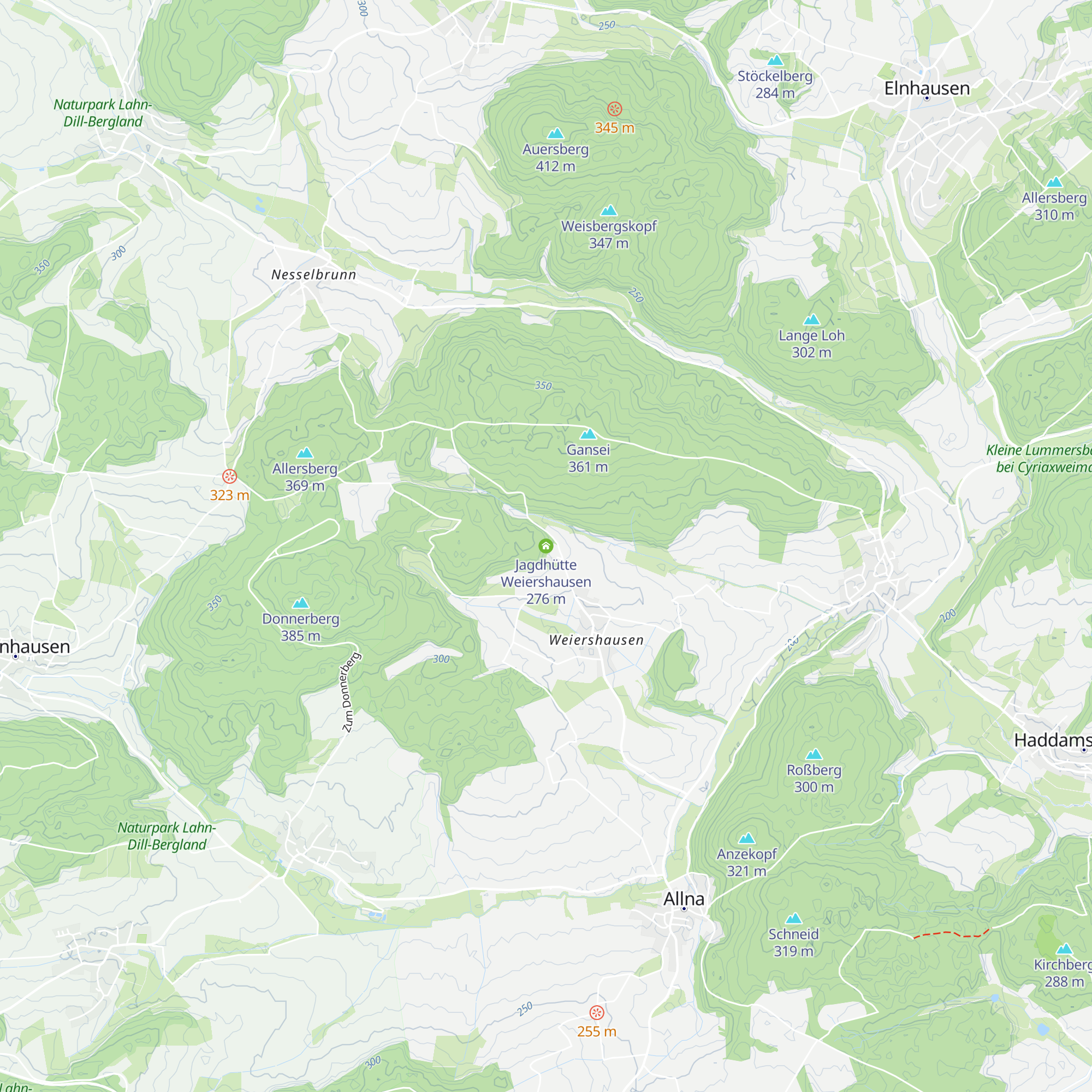 Jagdhütte Weiershausen map