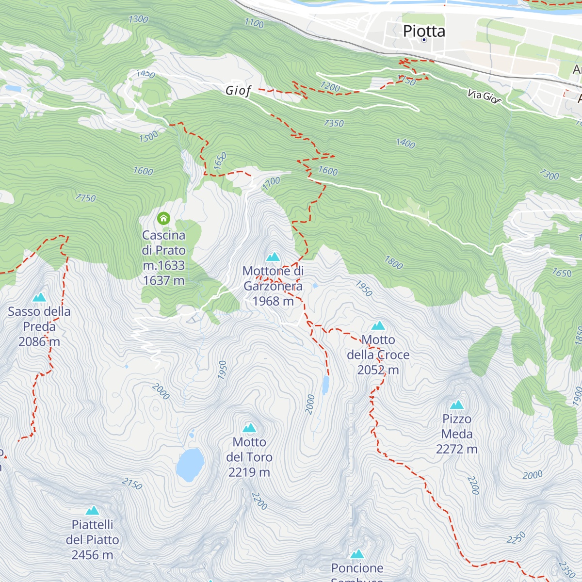 Capanna Garzonera map