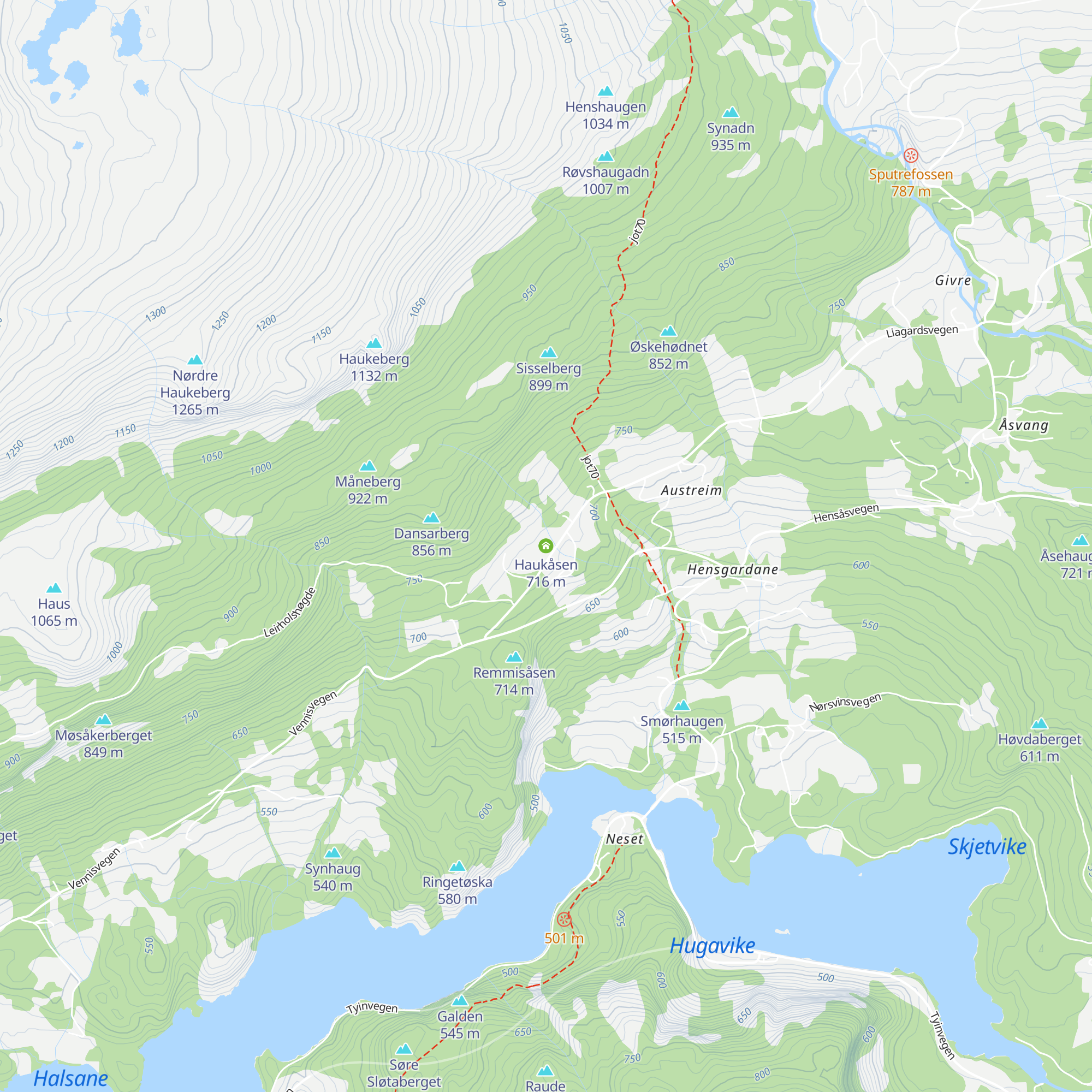 Haukåsen map