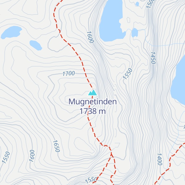 Map of Mugnetinden