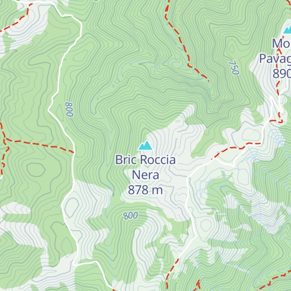Map of Bric Roccia Nera