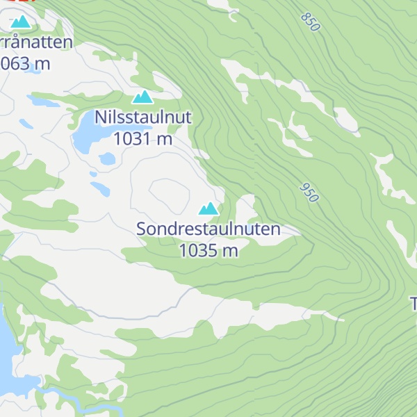 Map of Sondrestaulnuten