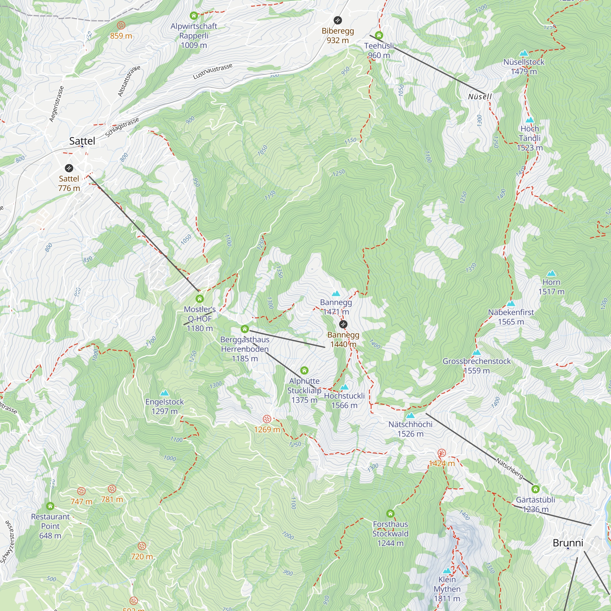 SAC Clubhaus Bärenfang map