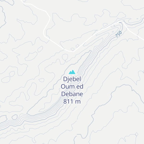 Map of Djebel Oum ed Debane