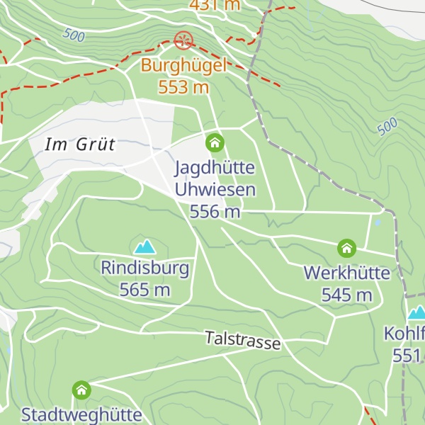 Map of Waldhütte Uhwiesen