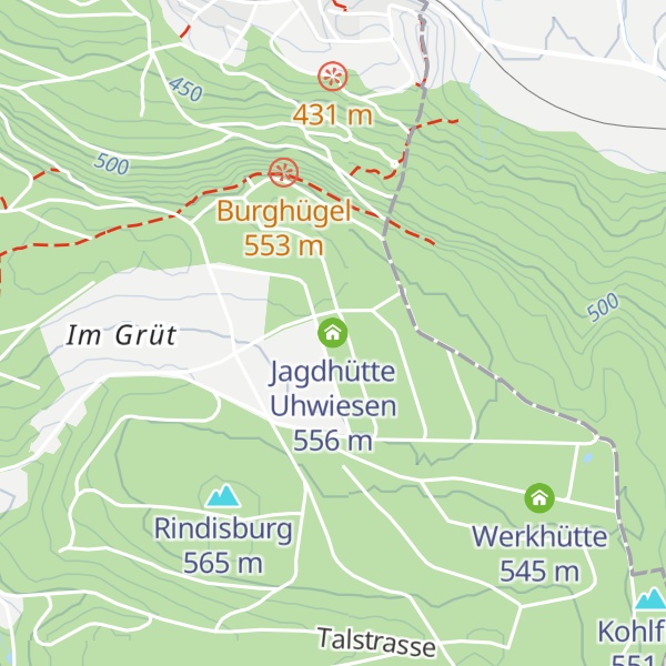 Map of Jagdhütte Uhwiesen