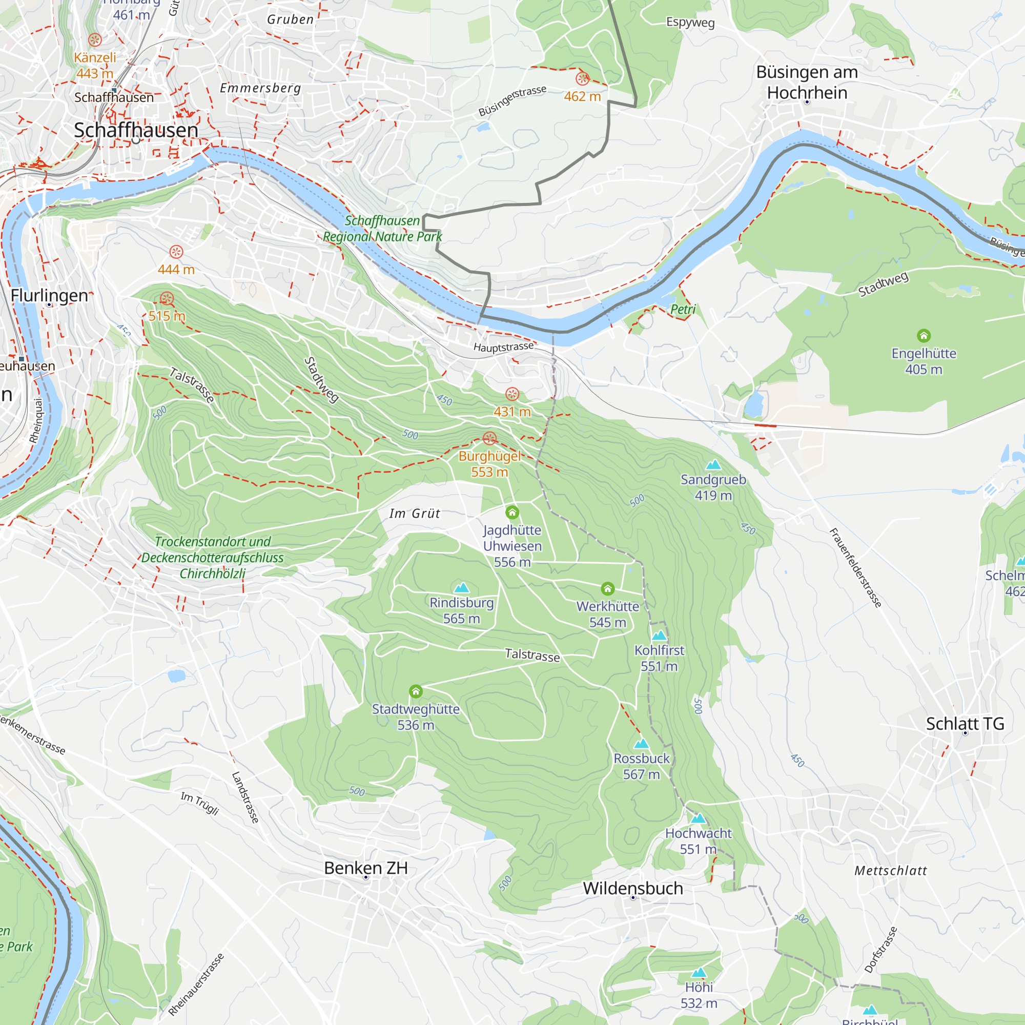 Jagdhütte Uhwiesen map