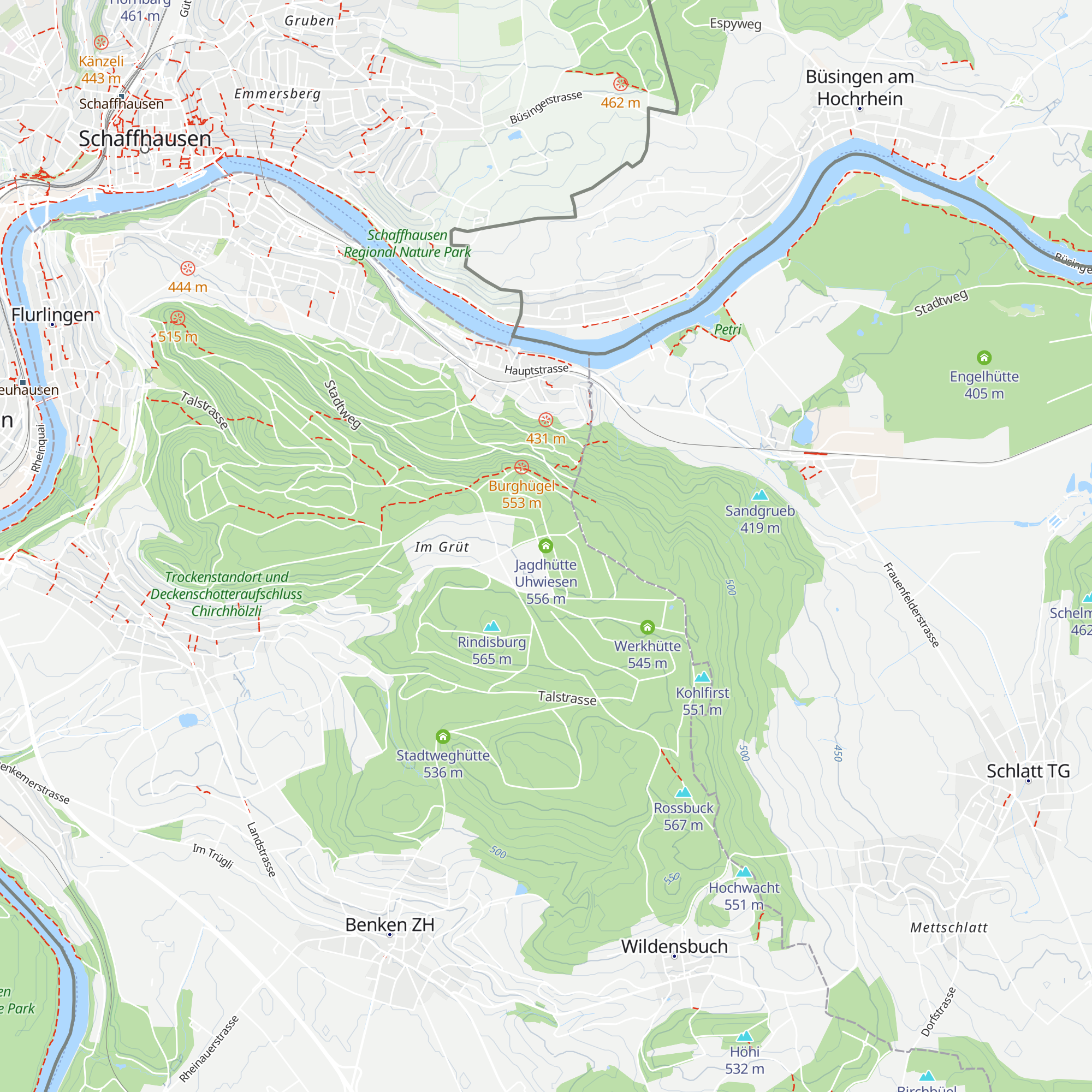 Jagdhütte Uhwiesen map