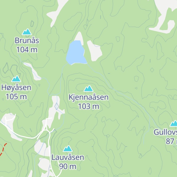 Map of Kjennaåsen