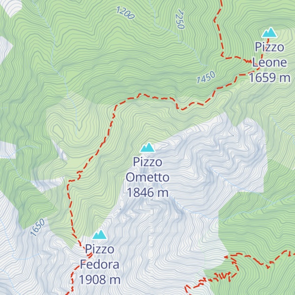 Map of Pizzo Ometto