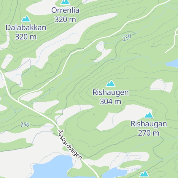 Map of Dalabakveggen