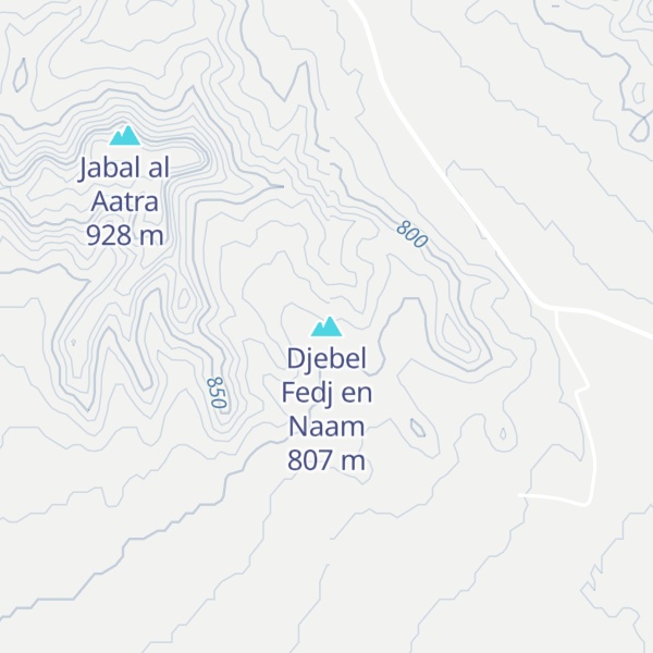 Map of Djebel Fedj en Naam