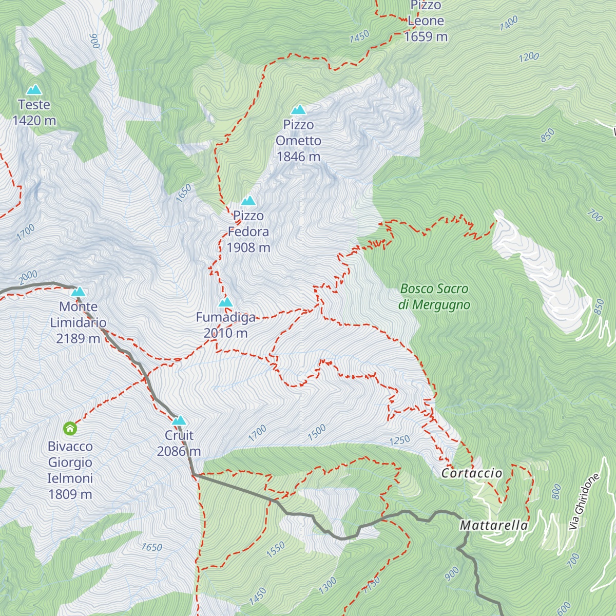 Rifugio Al Legn map