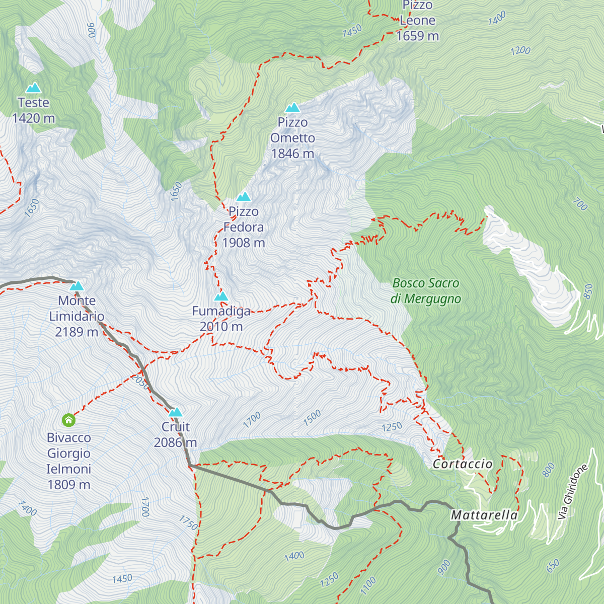 Rifugio Al Legn map