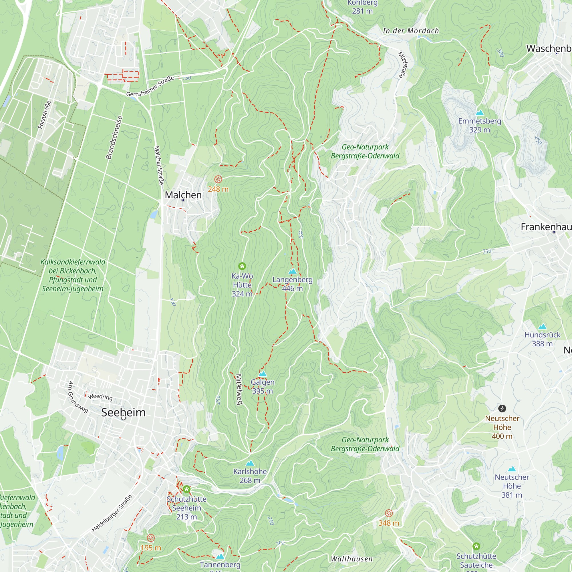 Franz Bingel Hütte map