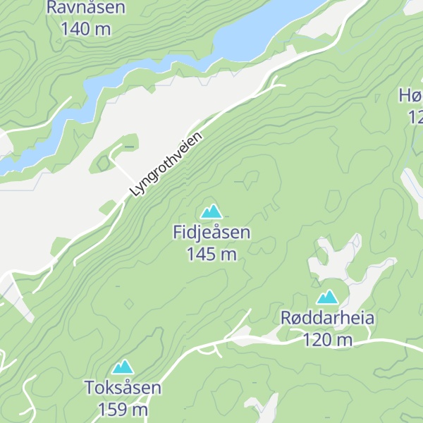 Map of Fidjeåsen