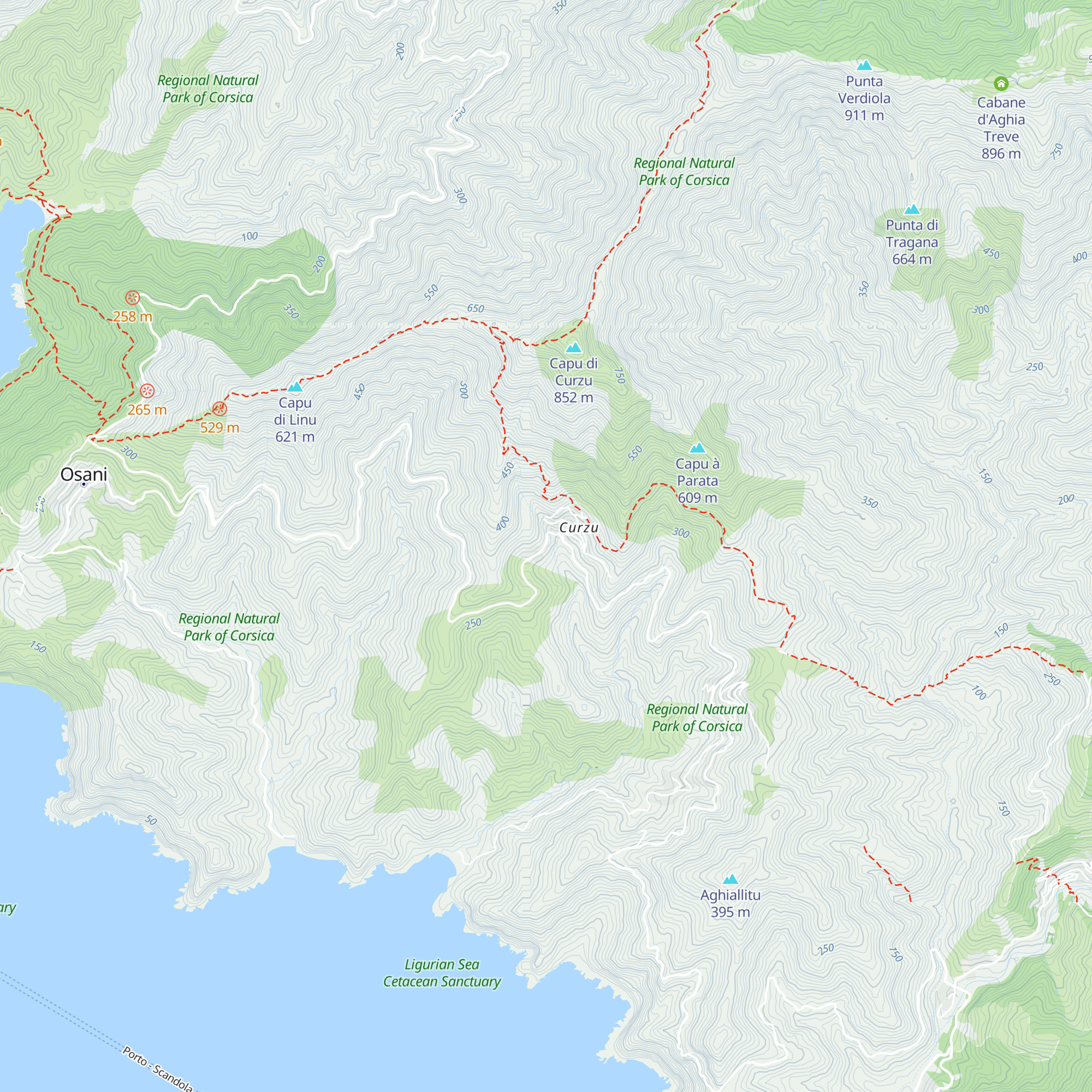 Gîte d'étape de Curzu map