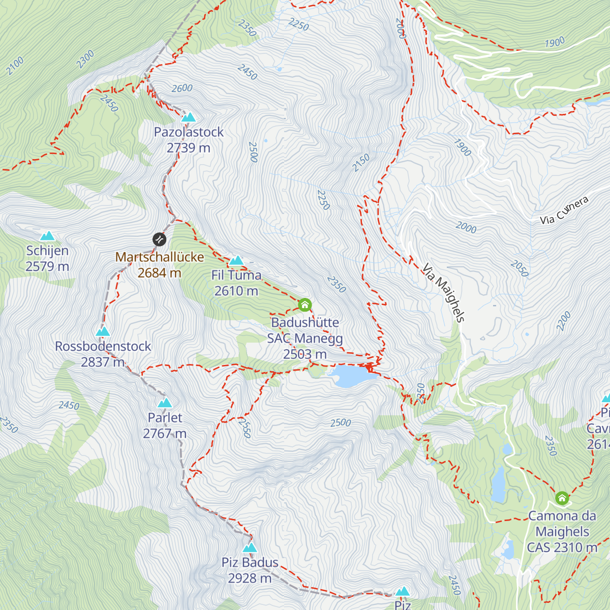 Badushütte SAC Manegg map