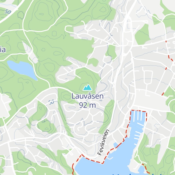 Map of Lauvåsen