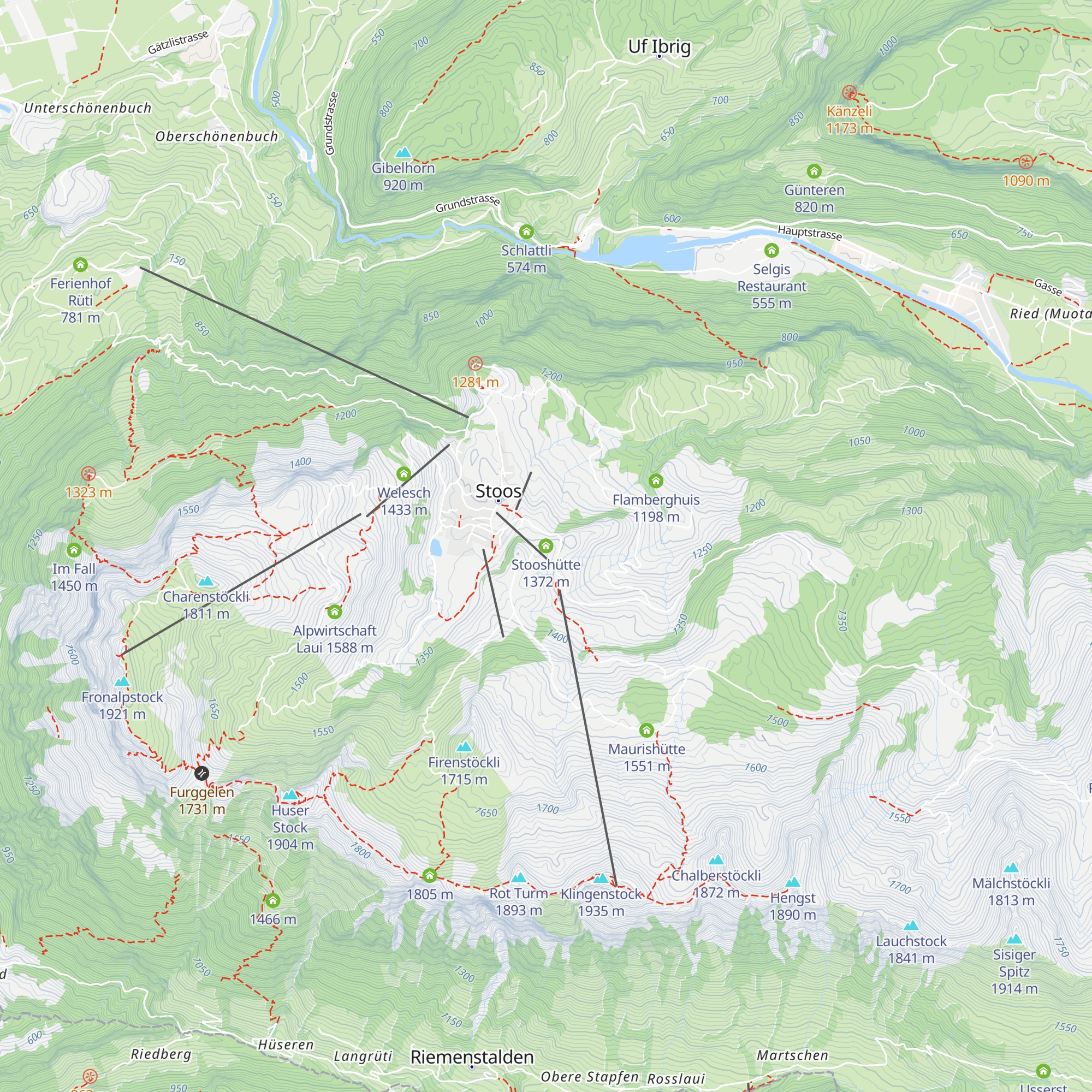 Stooshütte map