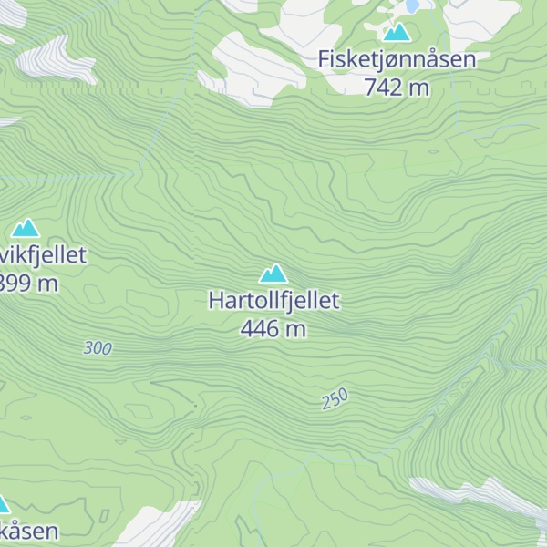Map of Hartollfjellet