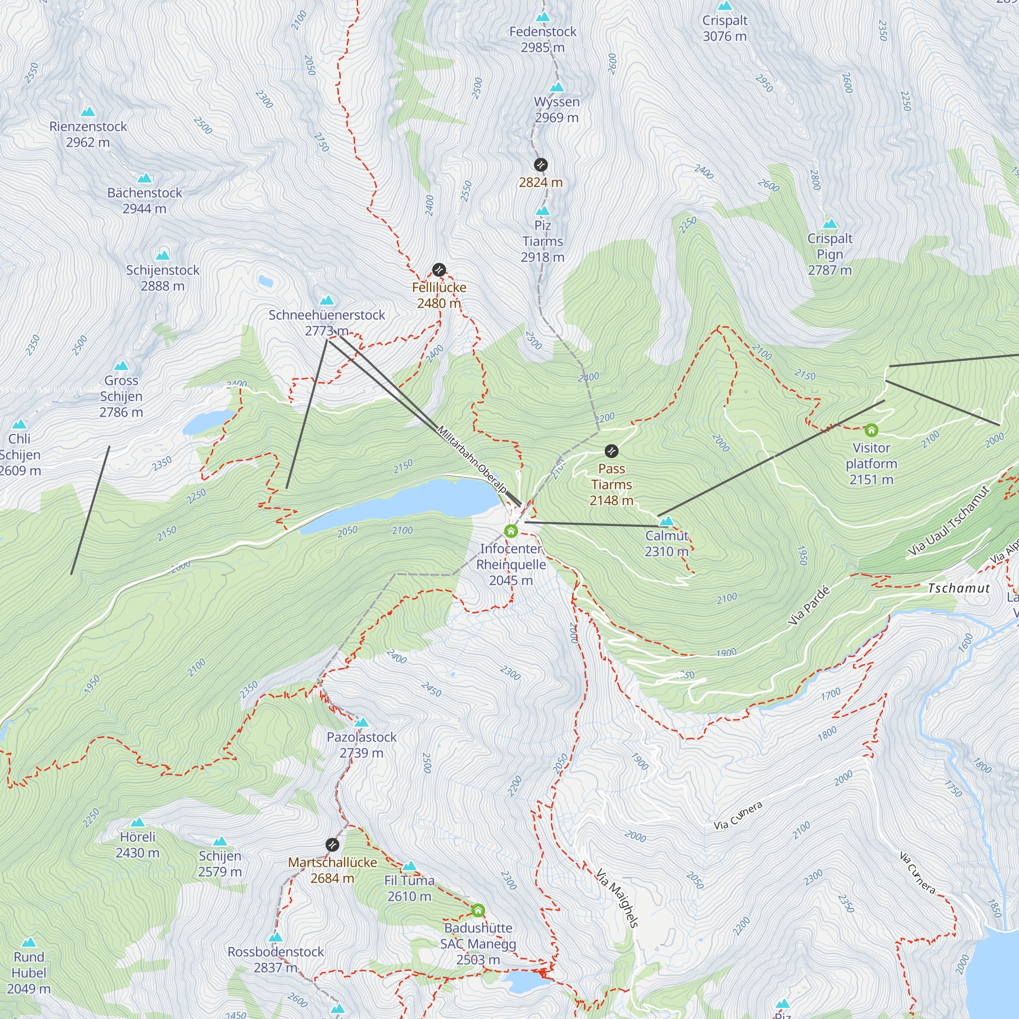 Piz Calmot map