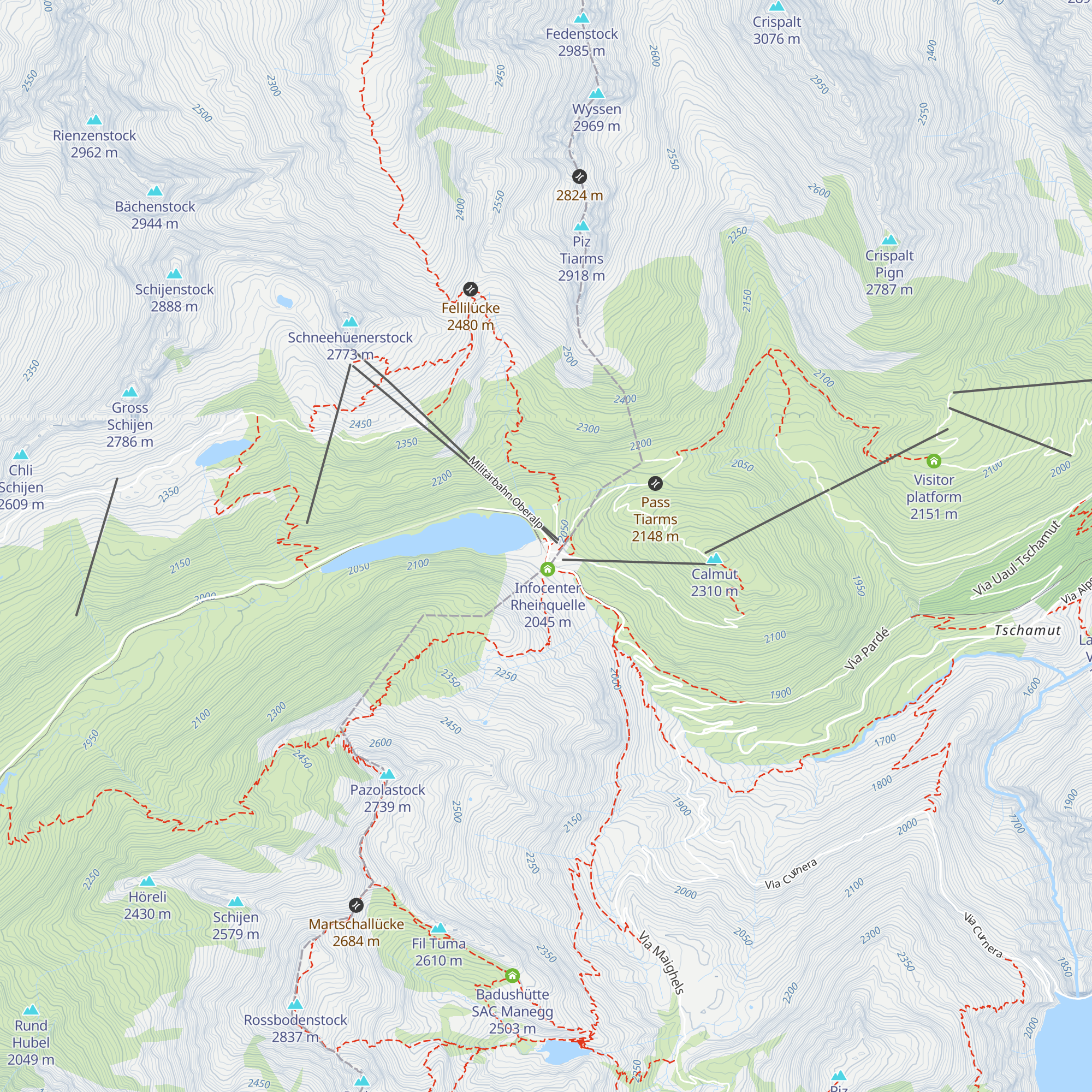 Piz Calmot map
