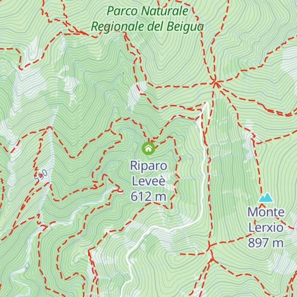 Map of Riparo Leveè