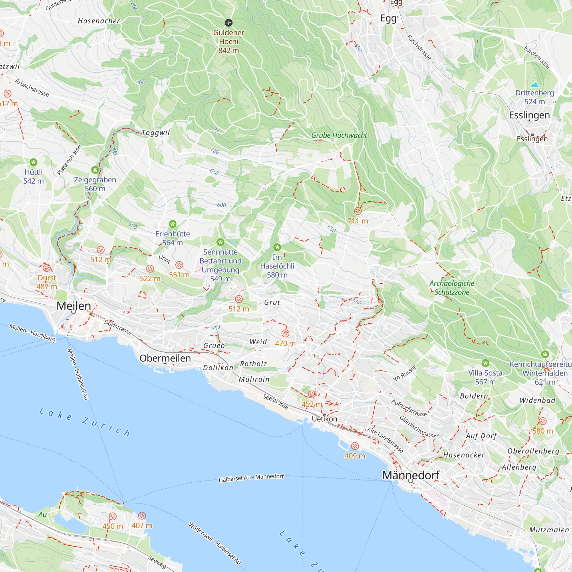 Waldhütte Schafrain map