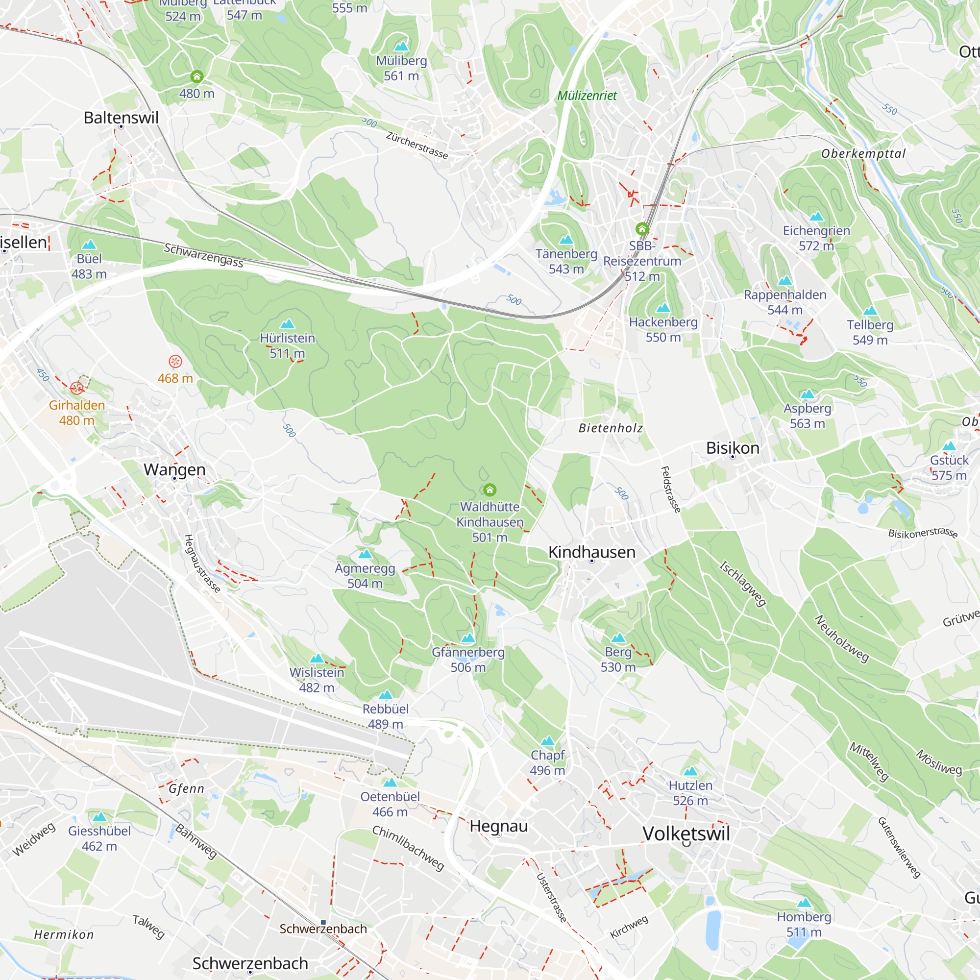 Waldhütte Kindhausen map