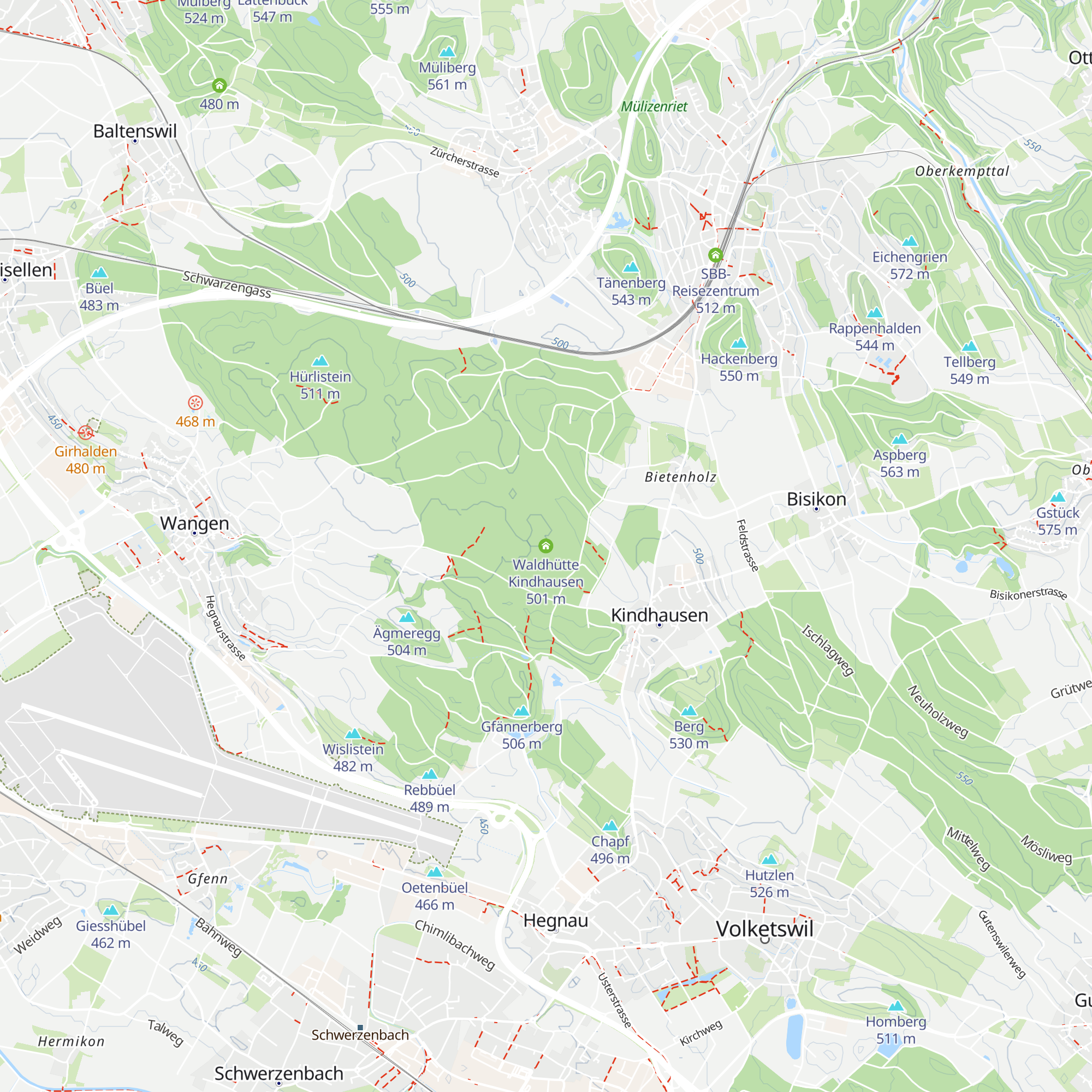 Waldhütte Kindhausen map