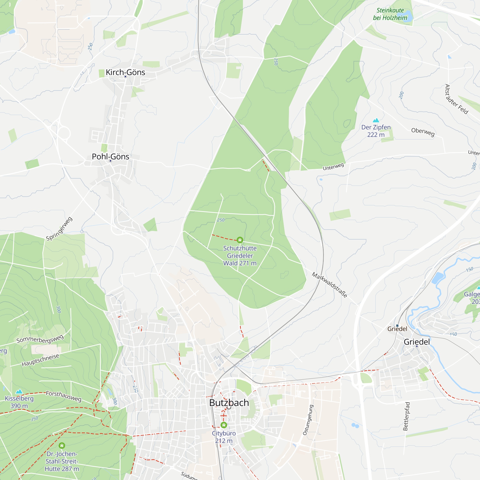 Schutzhütte Griedeler Wald map