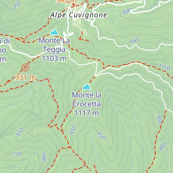 Map of Monte la Crocetta