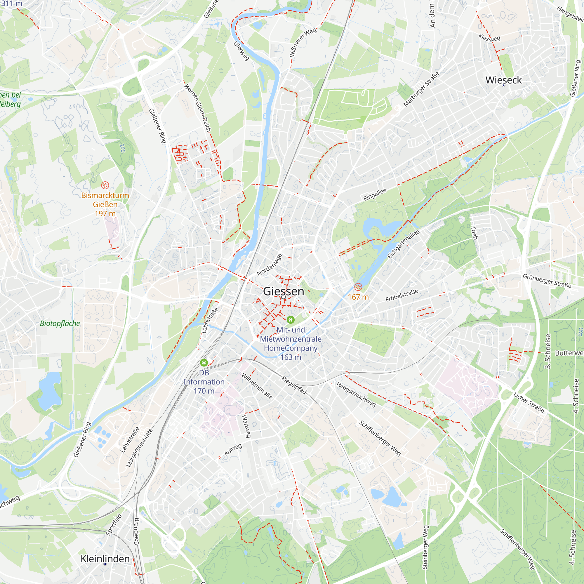 Touristinformation Gießen map