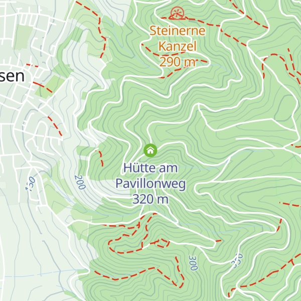 Map of Hütte am Pavillonweg
