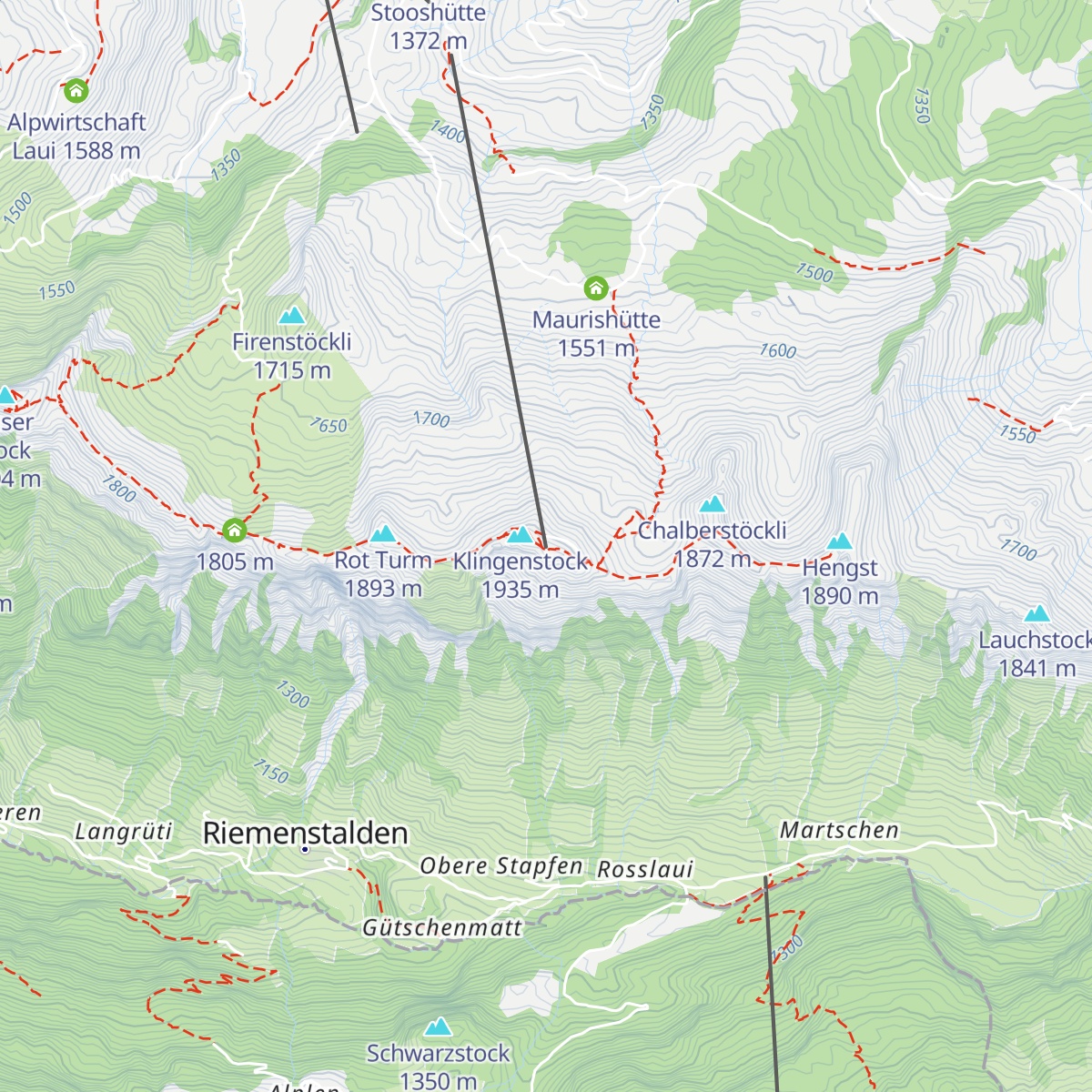 Sessellift Klingenstock Bergstation map