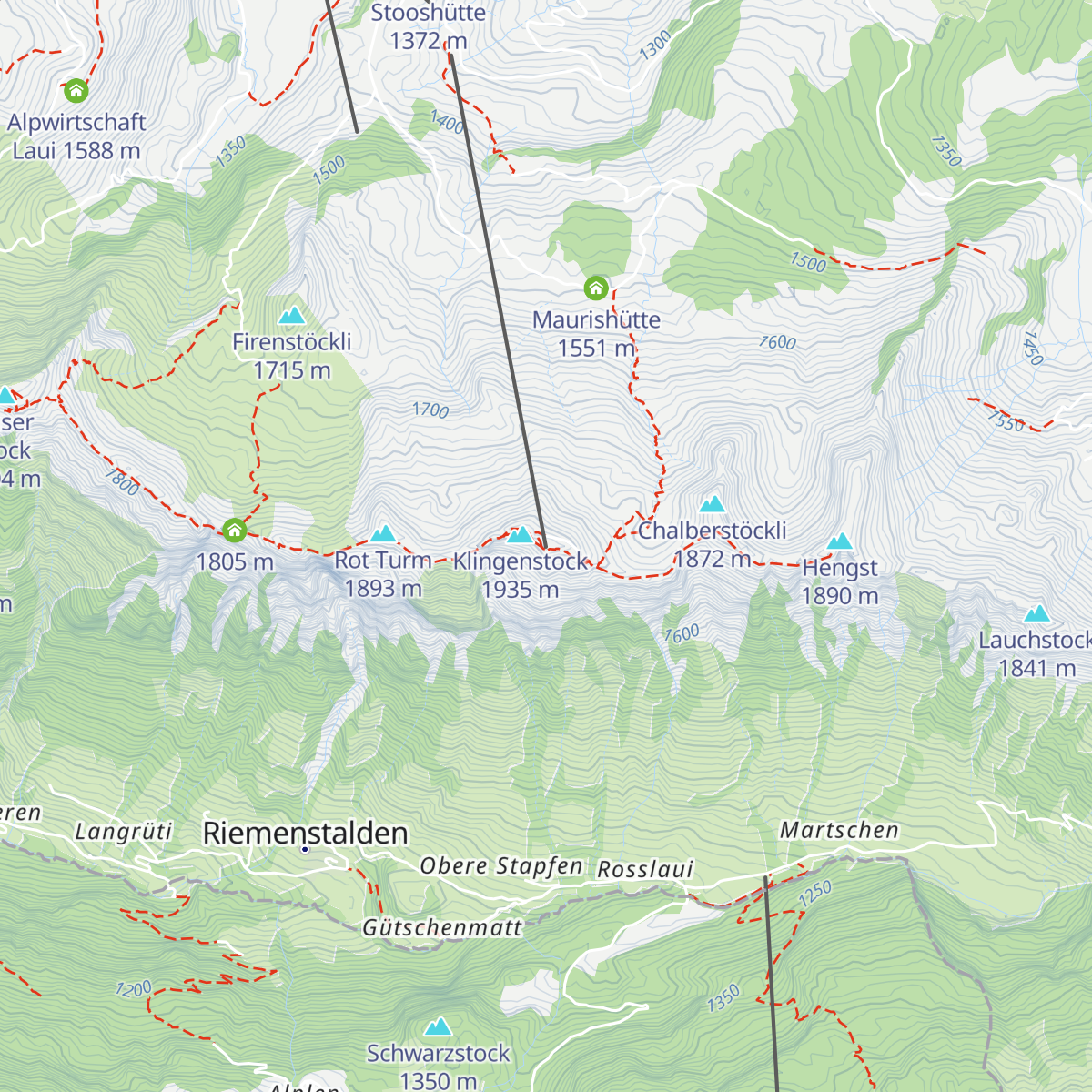 Sessellift Klingenstock Bergstation map