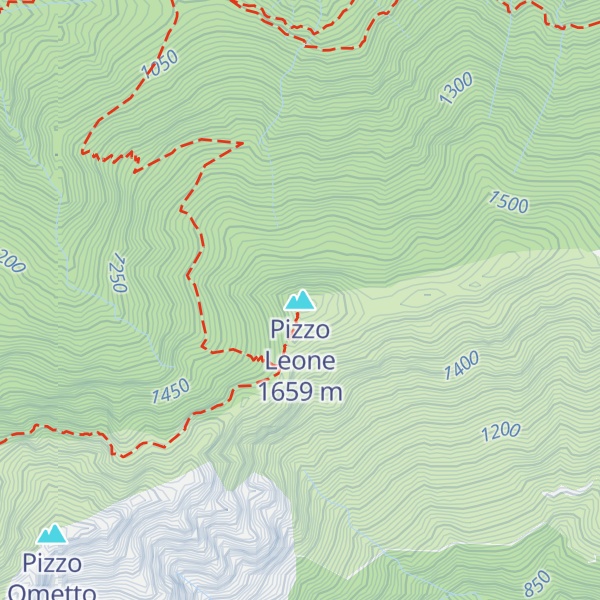 Map of Pizzo Leone