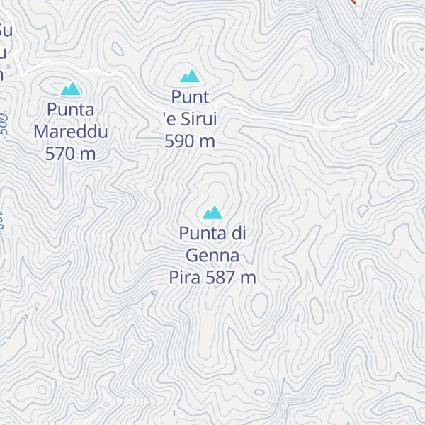 Map of Punta di Genna Pira