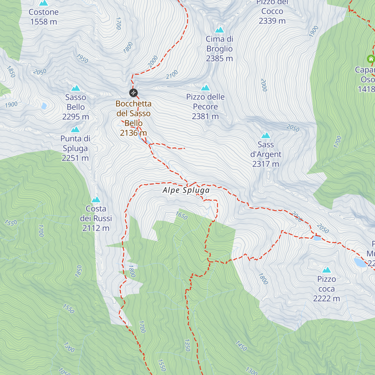Rifugio Alpe Spluga map