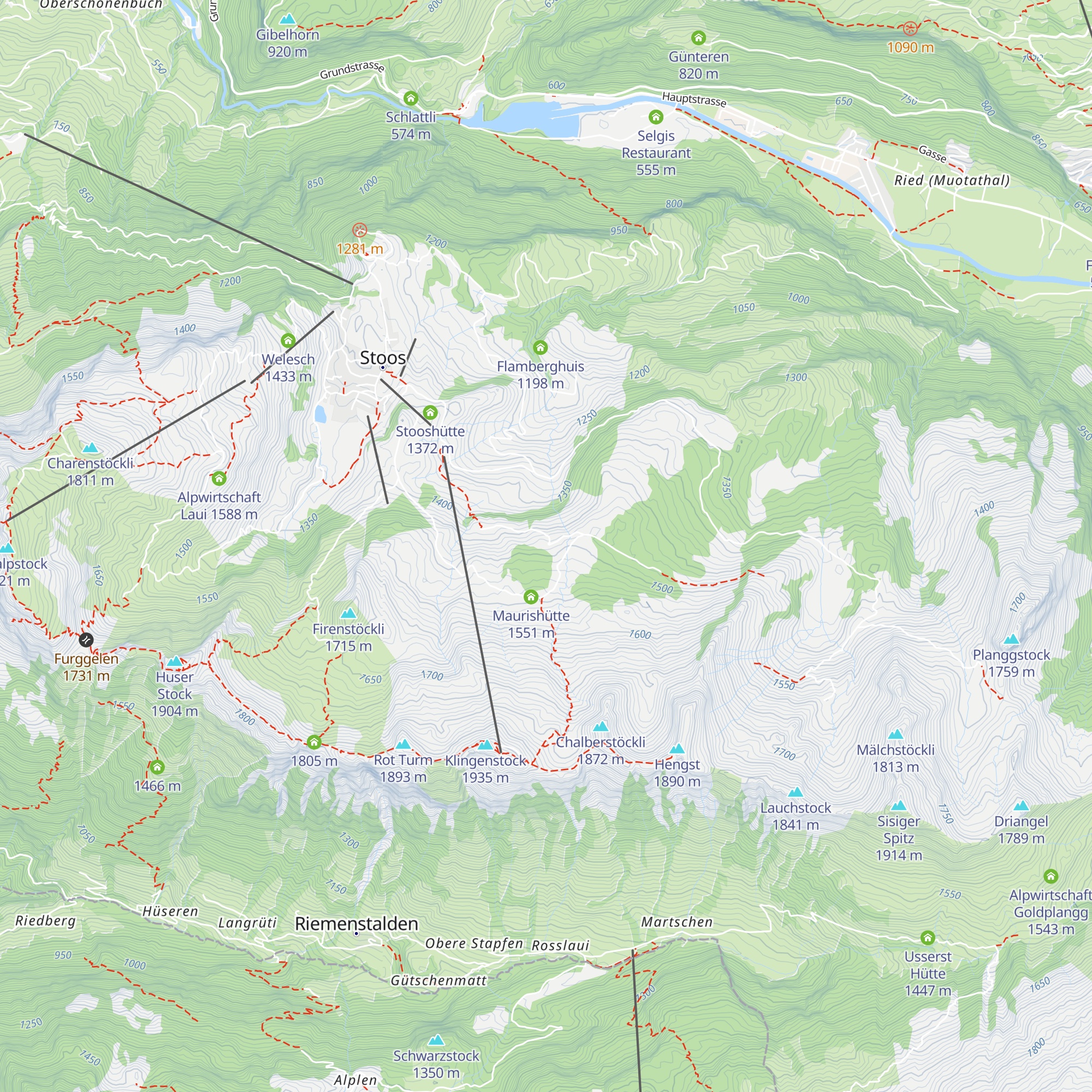 Waldhütte map