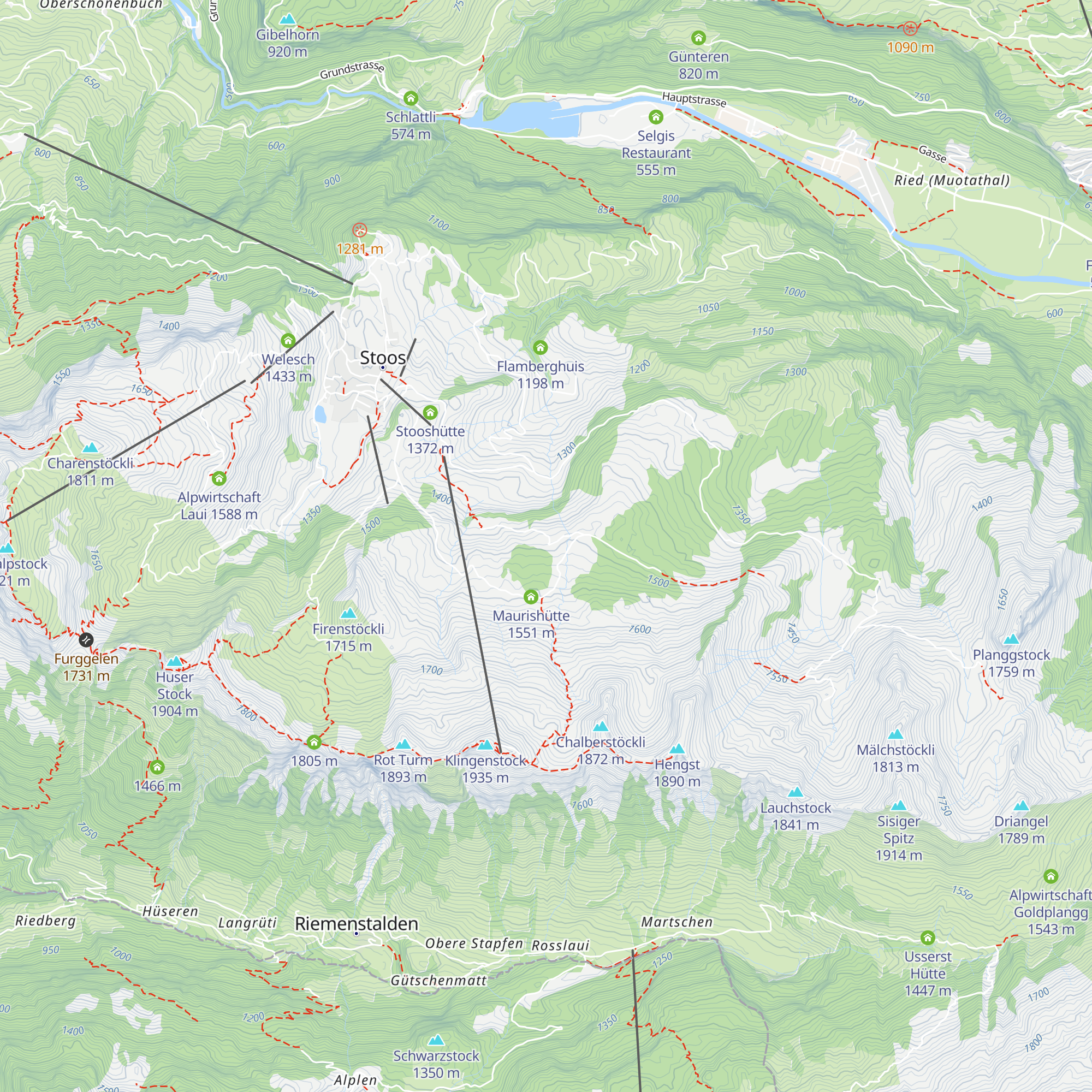 Waldhütte map