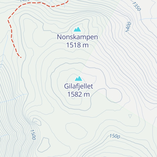 Map of Gilafjellet