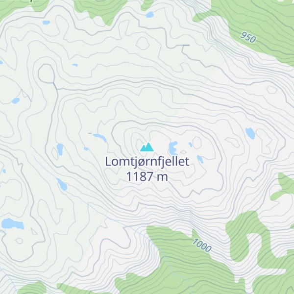Map of Lomtjørnfjellet